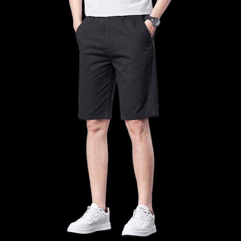 ROMON Men's Thin Straight Fit Cotton Casual Shorts