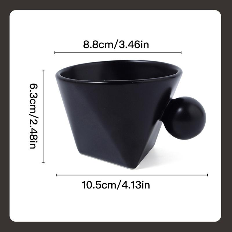 

Креативная керамическая кружка, кофейная чашка, чашка для чая с молоком, кружка для завтрака, посуда для напитков, чашка для воды, хозяйственные принадлежности, подарки чёрный