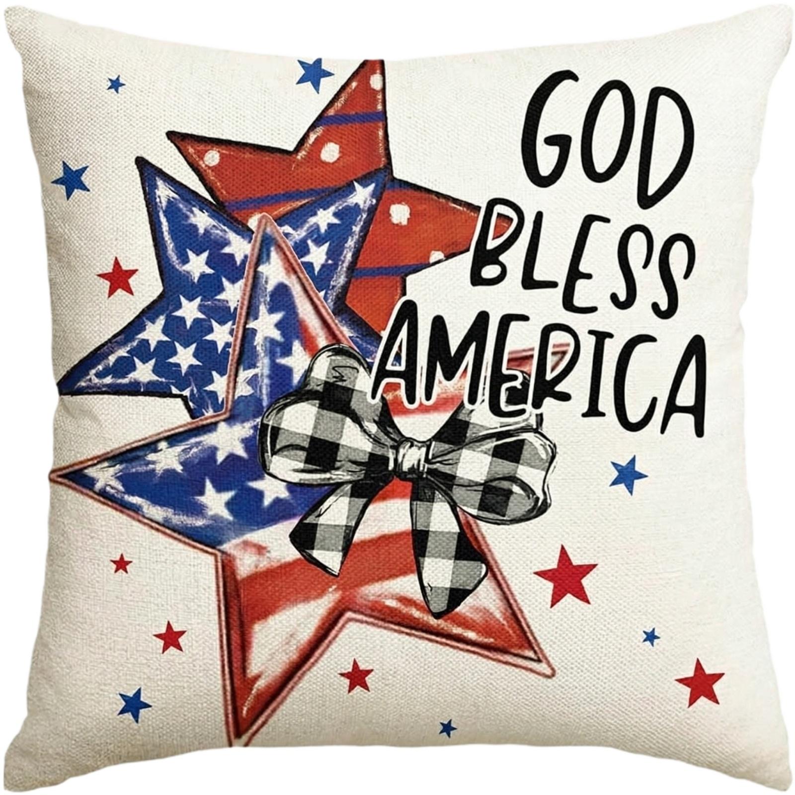 Independence Day Flag English Pillowcase Living Room Bedroom European And American Linen Throw Pillow One Size 615₽