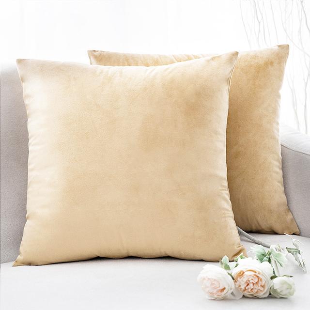 Capa de Almofada Lisa de Veludo 45x45cm Capa de Almofada Decorativa Plush para Sofá de Sala Carro Casa Capa de Almofada Decoração
