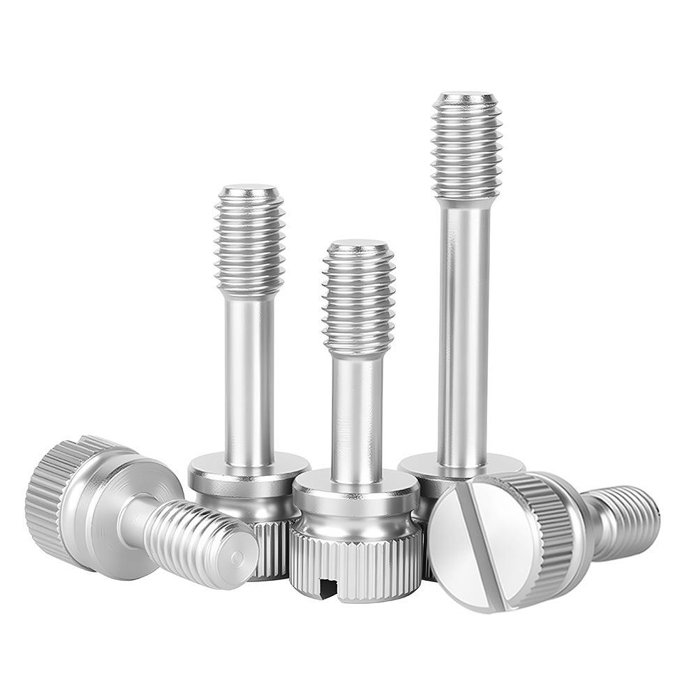 Yigu 304 Anti-Loosening Knurled Head Captive Screw with Anti-Slip Design
