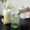 Large Capacity Glass Cup Coffee Cold Drink Cup High Transparency Latte Cold Drink Coffee Milk Cup Household Drinking Glass Cup
