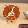 Elegant Solid Wood Clock Small Size and Cartoon Designing For Quiet Home Decoration Quiet Mechanism