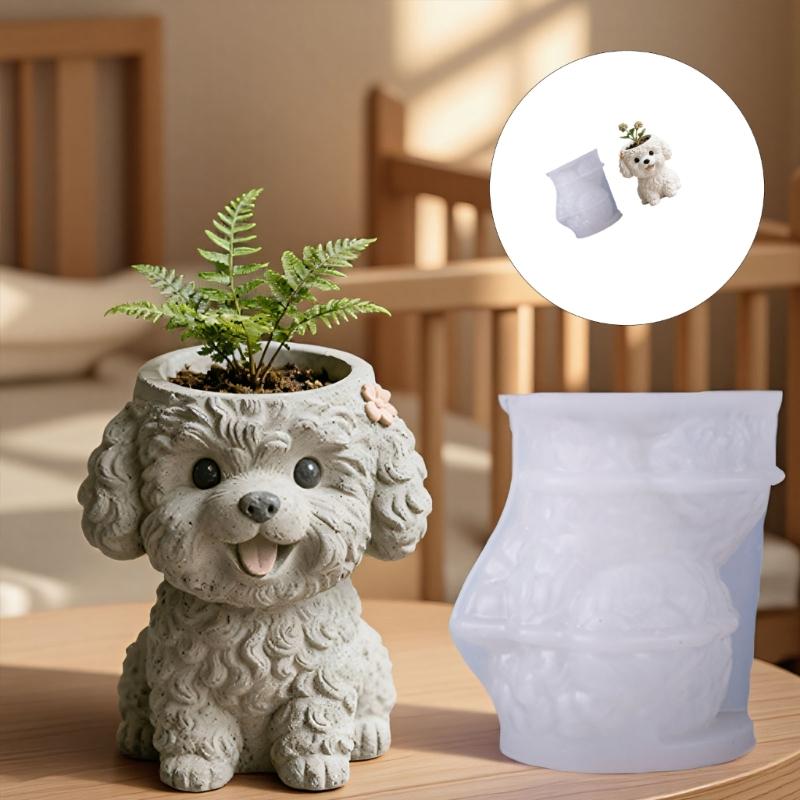 High Temperature Resistant Silicone Mould for Succulent Planter Handmade Flower Pots Mold Office Desk Ornament Mold
