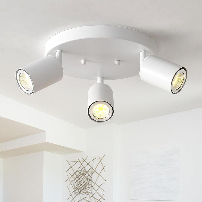 Surface-mounted Spotlights LED Ceiling Lights Three-head Ceiling Round Corridor Living Room Atmosphere Decoration Main Light