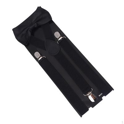 Classic Men's Suspenders and Bow Tie Set for Formal Events