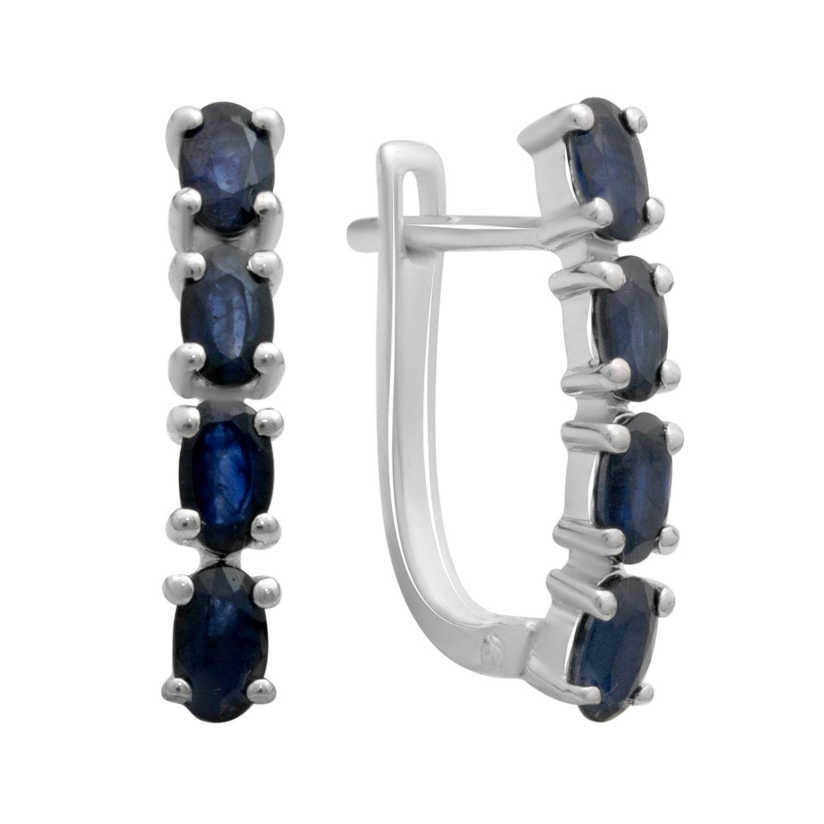 

Silver earrings with natural sapphire 2.275ct (2178781) сапфіровий