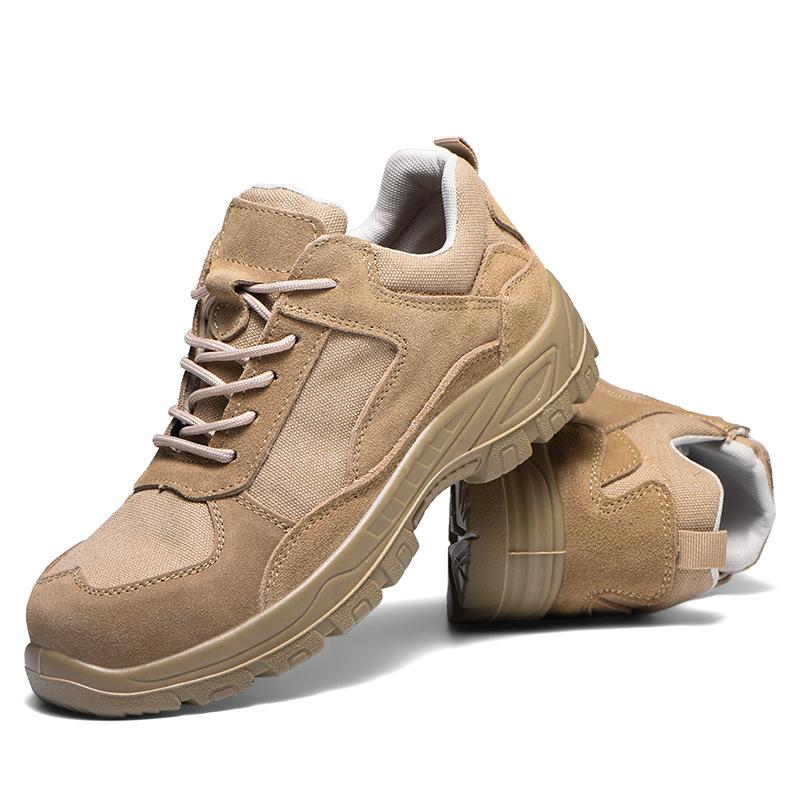 

Oulylan Labor Footwear Anti Puncture Steel Toe Safety Boots For Men Wear Resistant Work Protective Shoes Male Summer Breathable 41