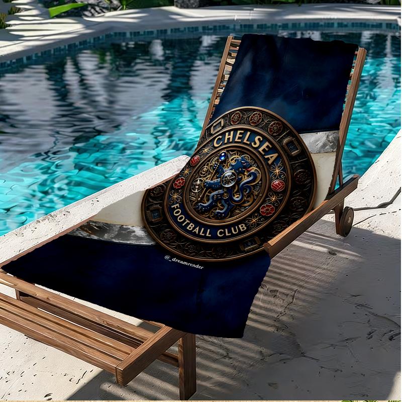 football club.C Print Beach Towel, Versatile Lightweight Absorbent Beach Towel for Pool Surf Yoga Bathroom, Perfect Birthday Holiday Gift