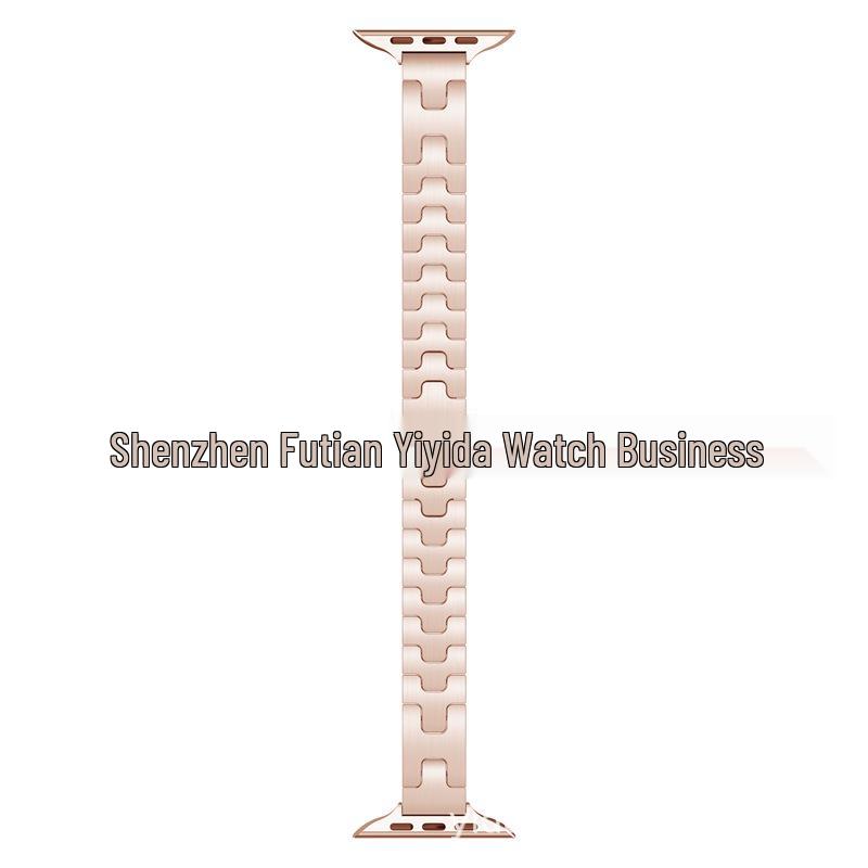 Hermes Women's H-Shaped Stainless Steel Band for Apple Watch 10/9 Ultra 2