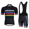 Tuta Estiva da Ciclismo Astana Set Manica Corta Astana Traspirante Sudore Attrezzatura per Tuta da Ciclismo