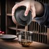 Purple Pottery Tea Set Sancai Gaiwan Tea Cup Single High-Grade Kung Fu Tea Bowl with Lid Ceramic Gaiwan Household