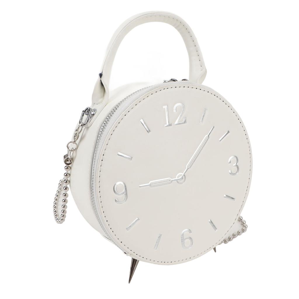 Schultertasche für Damen PU-Leder Wasserdicht Moderne Uhr Handtasche Kleine Handy-Geldbörse mit 2-Wege-Riemen für den täglichen Gebrauch
