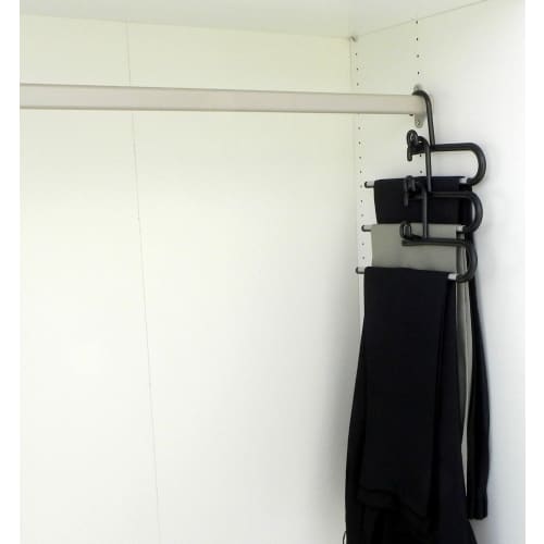 Shinko Hanger (Shinkohanger) Best Line Relay Stop Bars, Set of 4 (2 bars), Black, Made in Japan, Rack for Pants, Laundry, Towels, Slacks, Bath Towels,