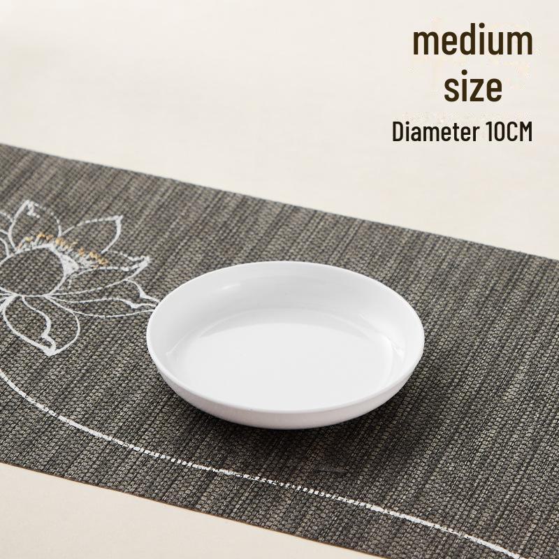 "Children's White Plastic Painting Palette: Plum-Shaped Acrylic & Watercolor Tray"
