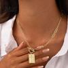 Faith Symbol Necklace Women Cross Pendant 16" Paperclip Chain Trendy