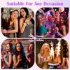 1-20PCS Glow Scrunchie Hair Tie Glow in Dark Ponytail Holder for Women Girls Carnival Birthday Party Rave Gift Elastic Hair Band