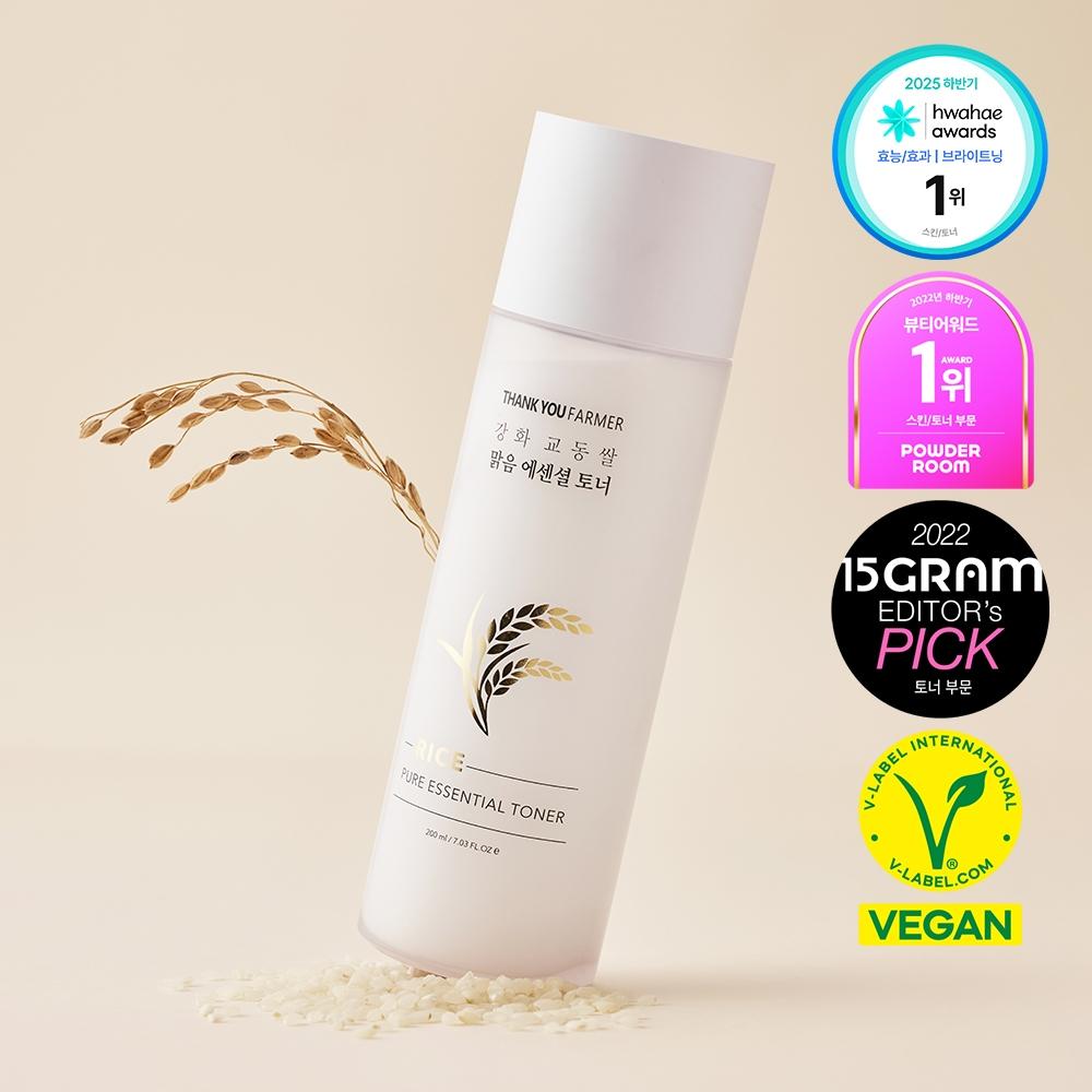 Thank You Farmer [reconciliation No.1  Whitening Toner] Thank You Farmer Ganghwa Gyodong Rice Clear Essential Toner 200ml