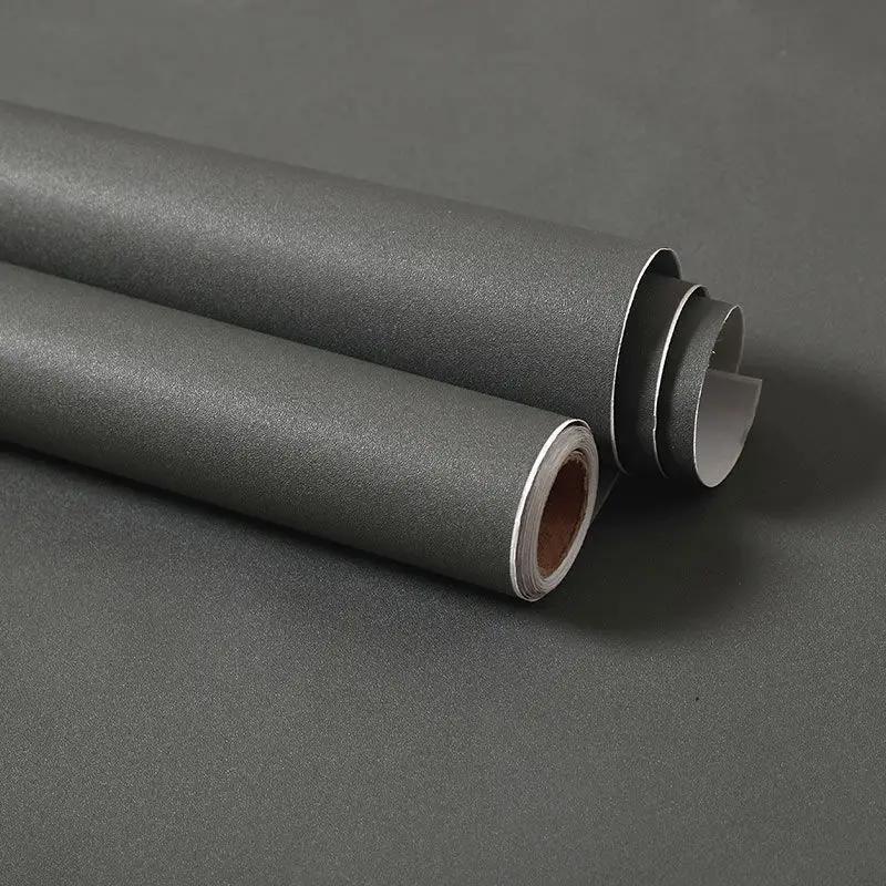1/3/5m Matte Wallpaper White/Grey/Black Vinyl Self-Adhesive for Wall Shelf Liner Table Door Living Room Contact Paper Wall Decor