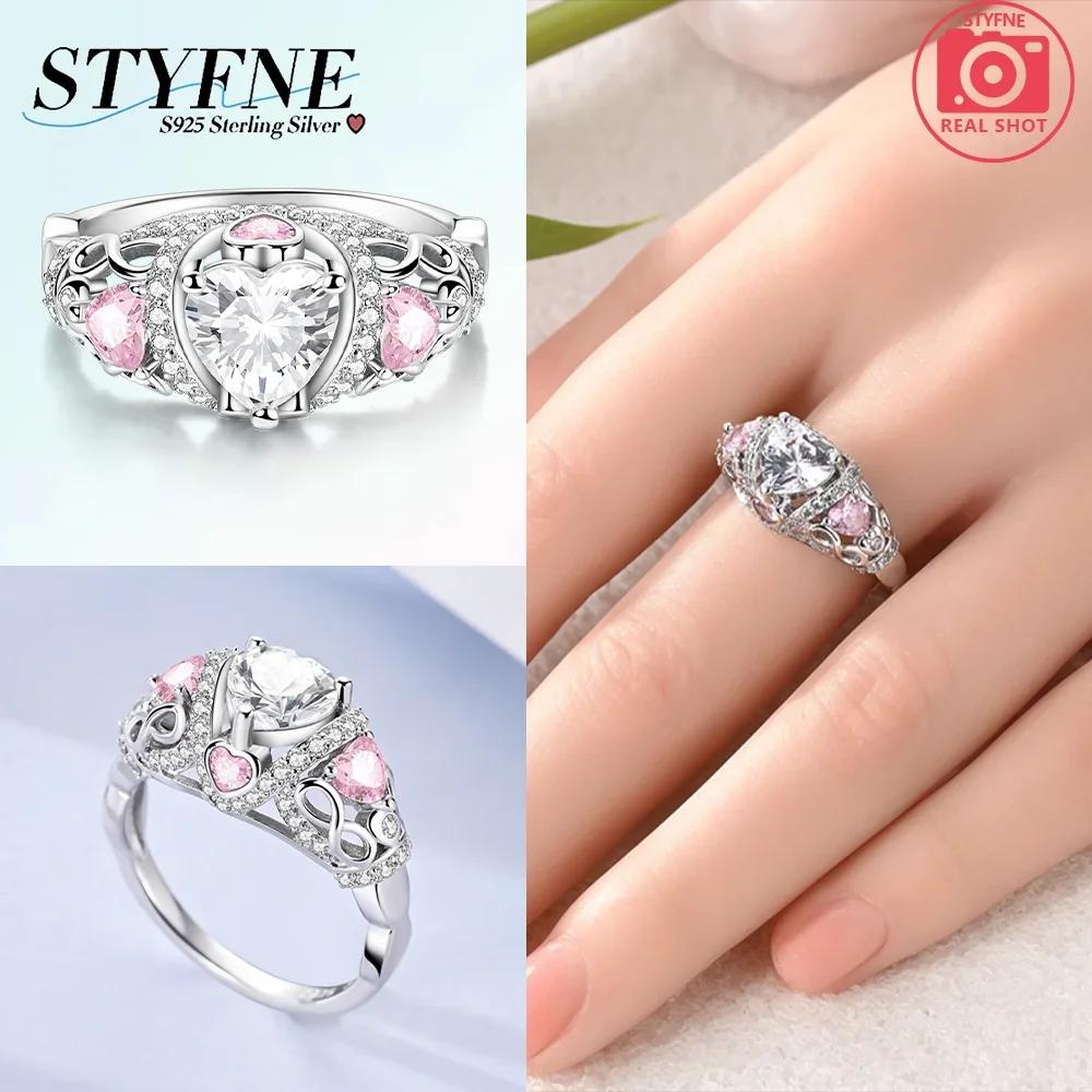 copper Rings Pink Bow Heart Love Ring Star Shape Moon Ring for Women Girl Engagement Weddling Party Jewellery Anniversary