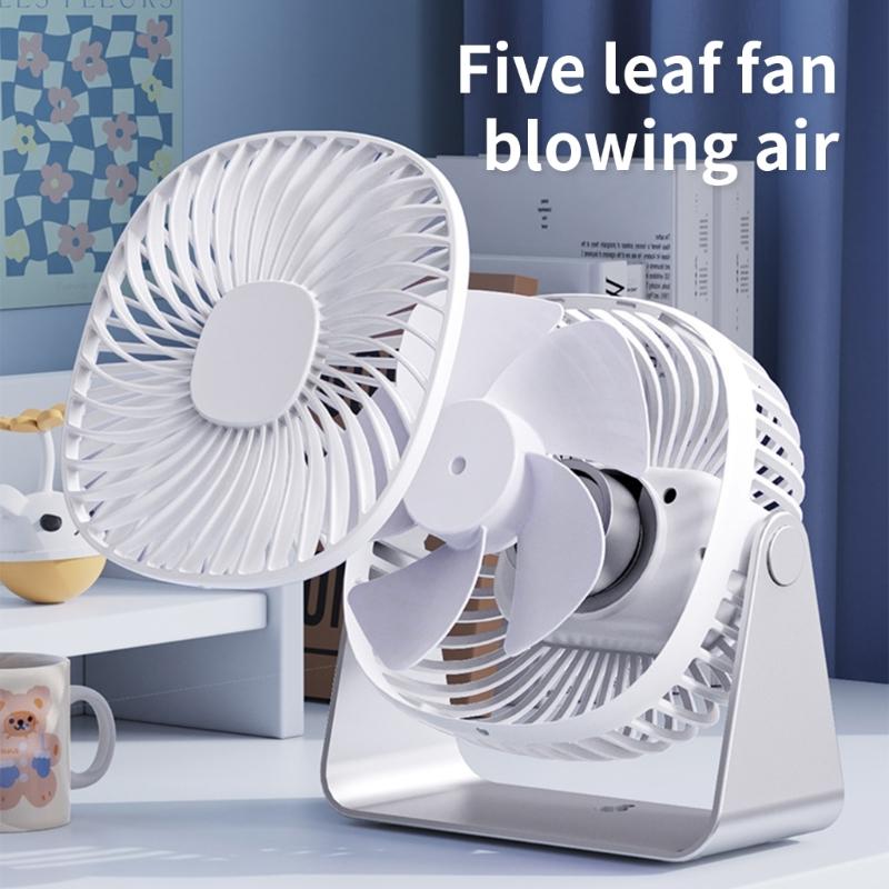 Portable Quiet Wall Mounted Fan Desktop Fan with Built In LED Night Light USB Powered for Home and Travel