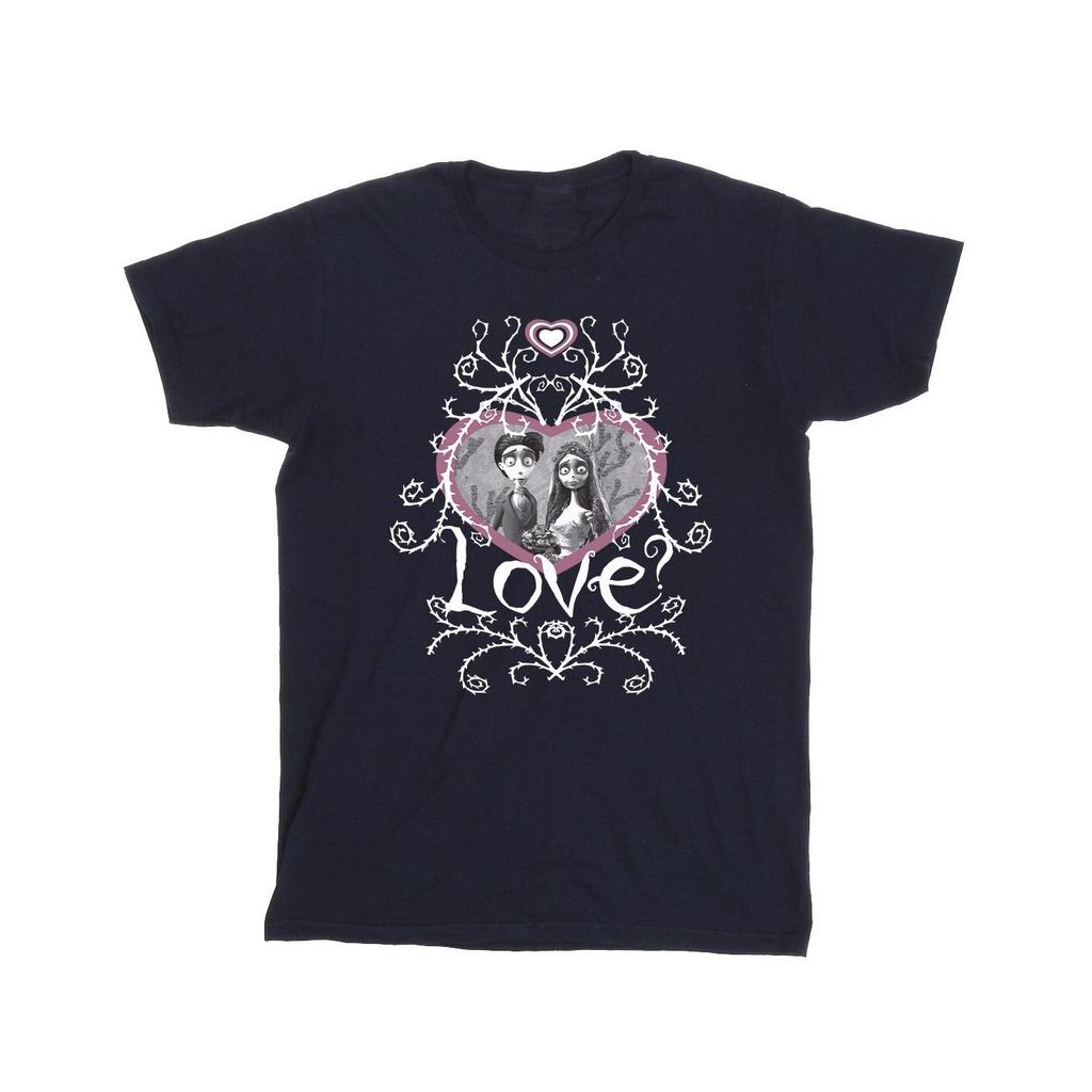Corpse Bride Mens Love Heart Frame Cotton T-Shirt