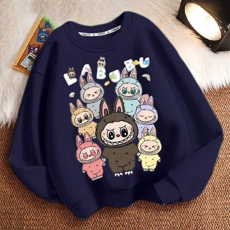 Niedliche Kinder-Hoodies, Rundhals-Langarm-Lockere und lässige Hoodies für Jungen und Mädchen für Frühling und Herbst