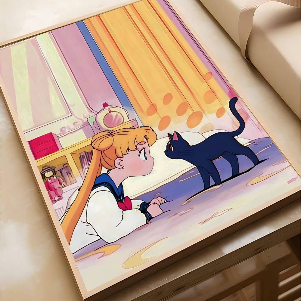 Anime Sailor Moon Diamantmalerei 5D Vollrund/Quadratischer Diamant Mosaik Kunst DIY Kaffeehaus Bar Raum Wanddekoration Einzigartige Geschenke