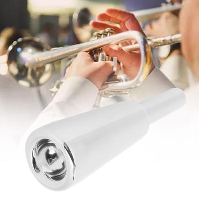 Embout de trompette, cône robuste en métal, pièces d'instruments de musique, accessoires de Performance(argent )