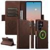 Wireless Charging Faux Leather Card Holder Stand Wallet Magnetic Button Flip Cover Phone Case for Samsung Galaxy S26Ultra S25