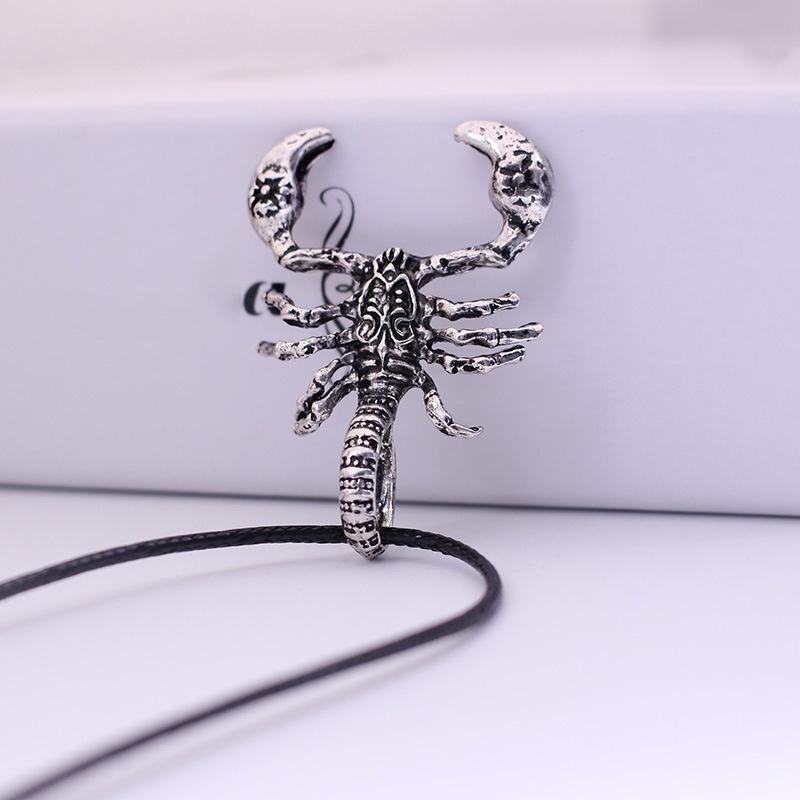 Mode Herren Edelstahl Versteck Seil Skorpion Kette Anhänger Halskette