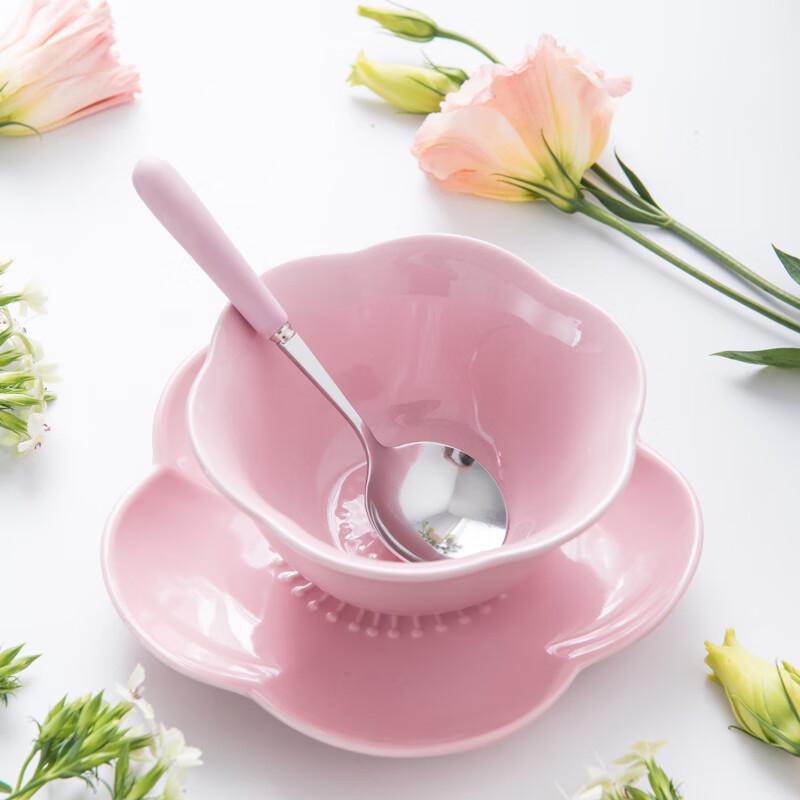 Naijiang Floral Ceramic Dessert Bowl Set