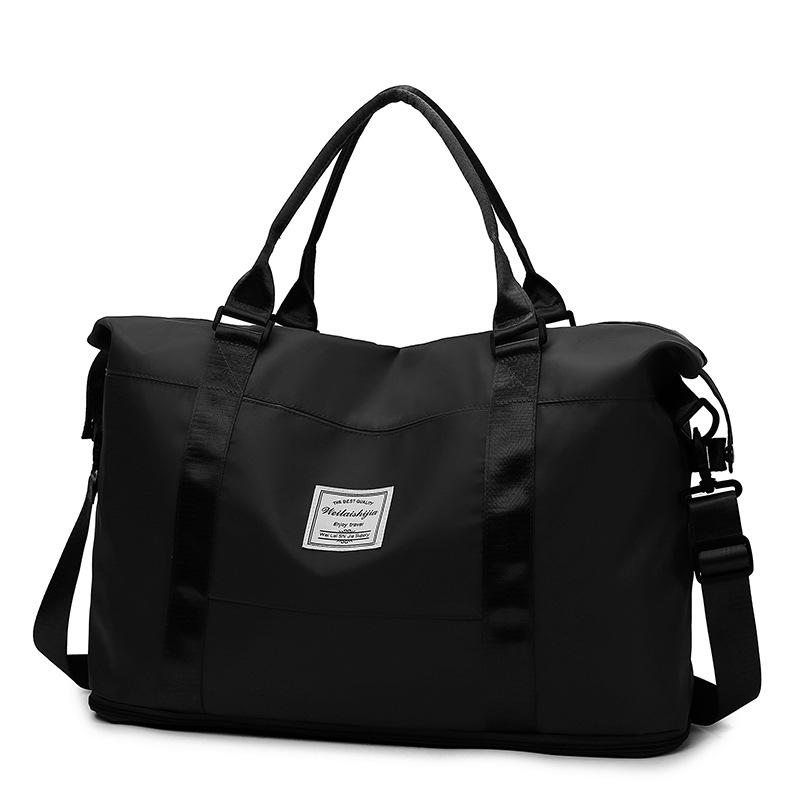 New expandable travel bag women's shoulder large capacity maternity luggage dry and wet fitness bag