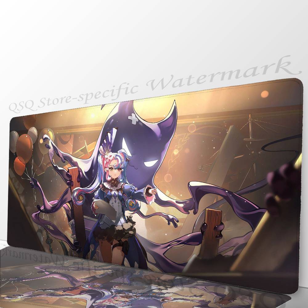 ROCCIA Anime Game W-Wuthering Waves Mousepad Mouse Mat Desk Mat With Pad Gaming Accessories Prime Gaming XXL Keyboard Pad Padd