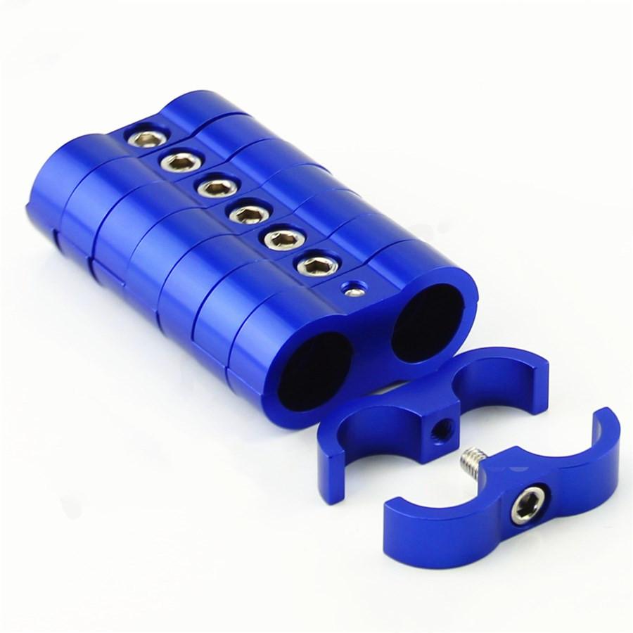 8x Car SUV Black AN-10 19mm Braided Hose Separator Clamp Fitting Adapter Bracket