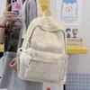 Schoolbag Japanese simple and versatile large-capacity solid color campus schoolbag 1011 summer new light commuter student backpack