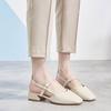 Baotou Sandals Summer Middle Heel New Student Fairy Style Retro Thick Heel One Word with Single Shoes