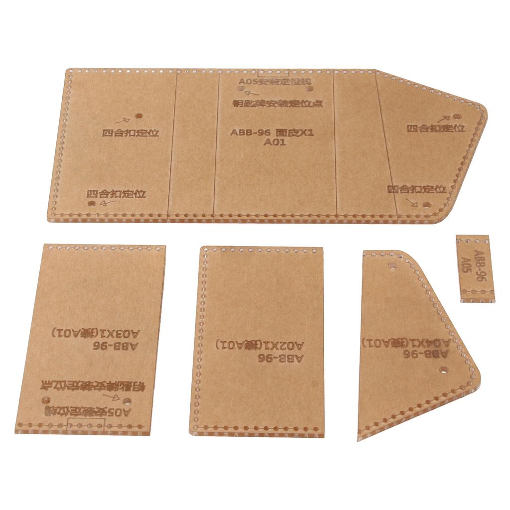 5pcs Key Case Acrylic Template Professional Precise Cutting Multifunction Wallet Acrylic Template
