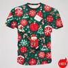 New Fashion 3D Print Happy Christmas Men Casual Short Sleeve