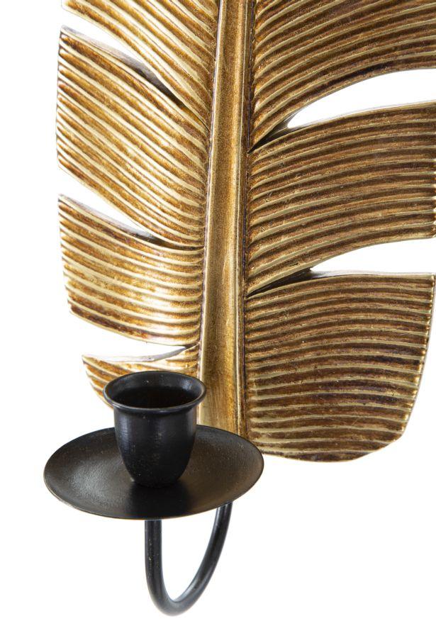 Suport de lumânare de perete cu formă de frunză 12,8X8,9X31,2 cm