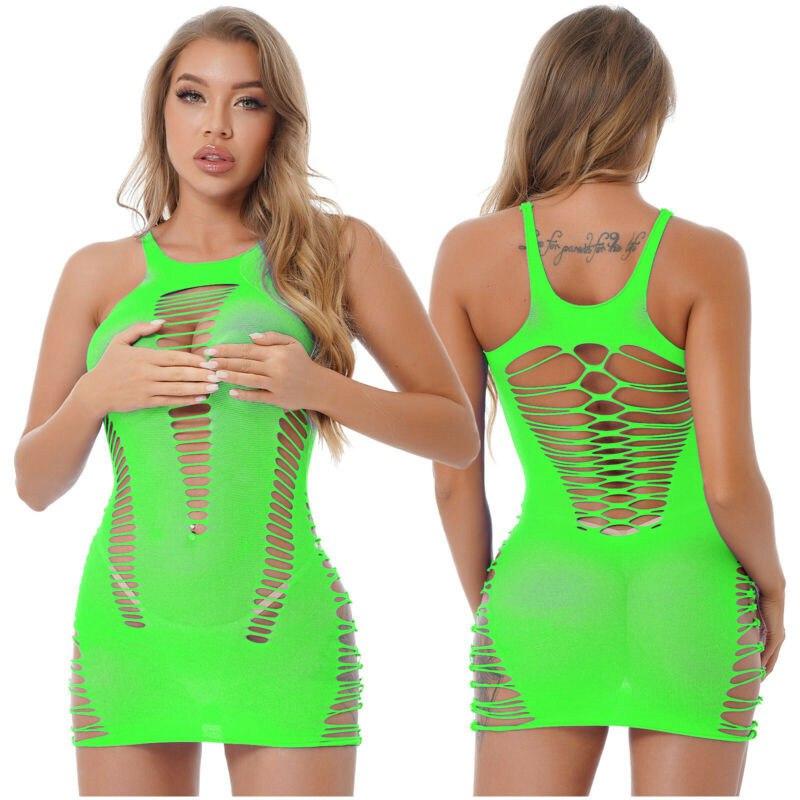 Sexy Bodycon Babydolls prodyšné, pohodlné, vyhloubené mini šaty Clubwear Dámské