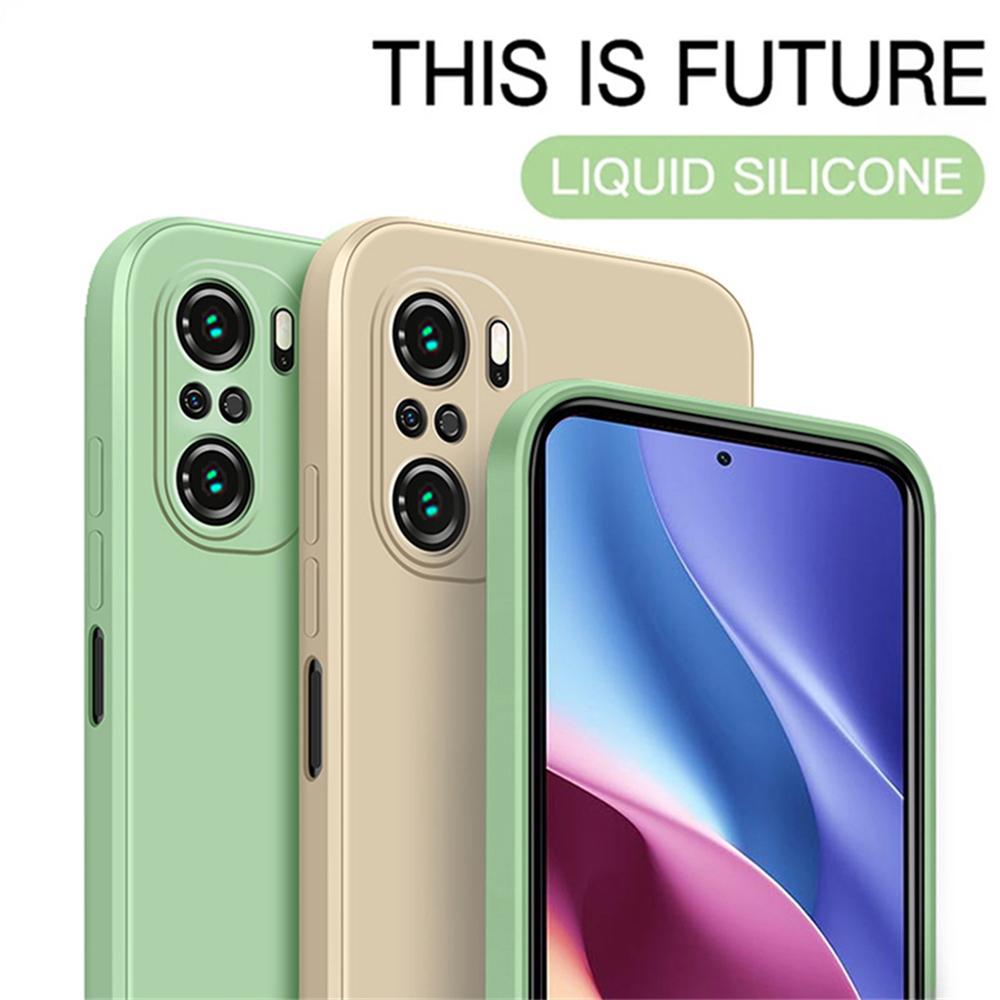 Hülle für Xiaomi POCO F3 Original Funda poco f3 Flüssigsilikon Weiche Rückabdeckung Fundas Coque Kamera Schutz Rückabdeckung