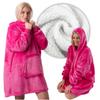 Blanket Sweatshirt Thick Blanket Hoodie 2in1 Pink Oversize Birthday Gift