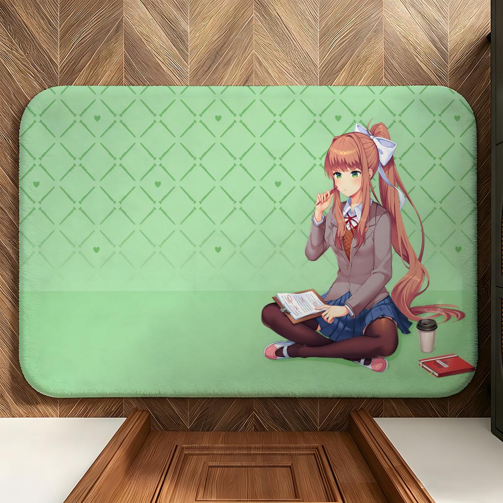 Game D-Doki D-Doki Floor Mat Soft Flannel Floor Mat  Suitable for Entryways, Living Rooms, Bedrooms, and Bathrooms