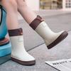 New Children's Fashion Rain Boots Outdoor Bundle Waterproof Shoes Boys and Girls Children High Soft-soled Rubber Rain Shoes