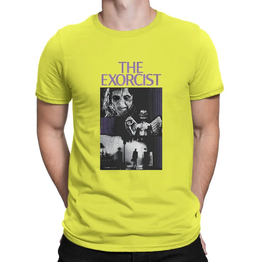 Afraid Man's TShirt T-The Exorcist Crewneck Tops Fabric T Shirt Funny Top Quality Birthday Gifts