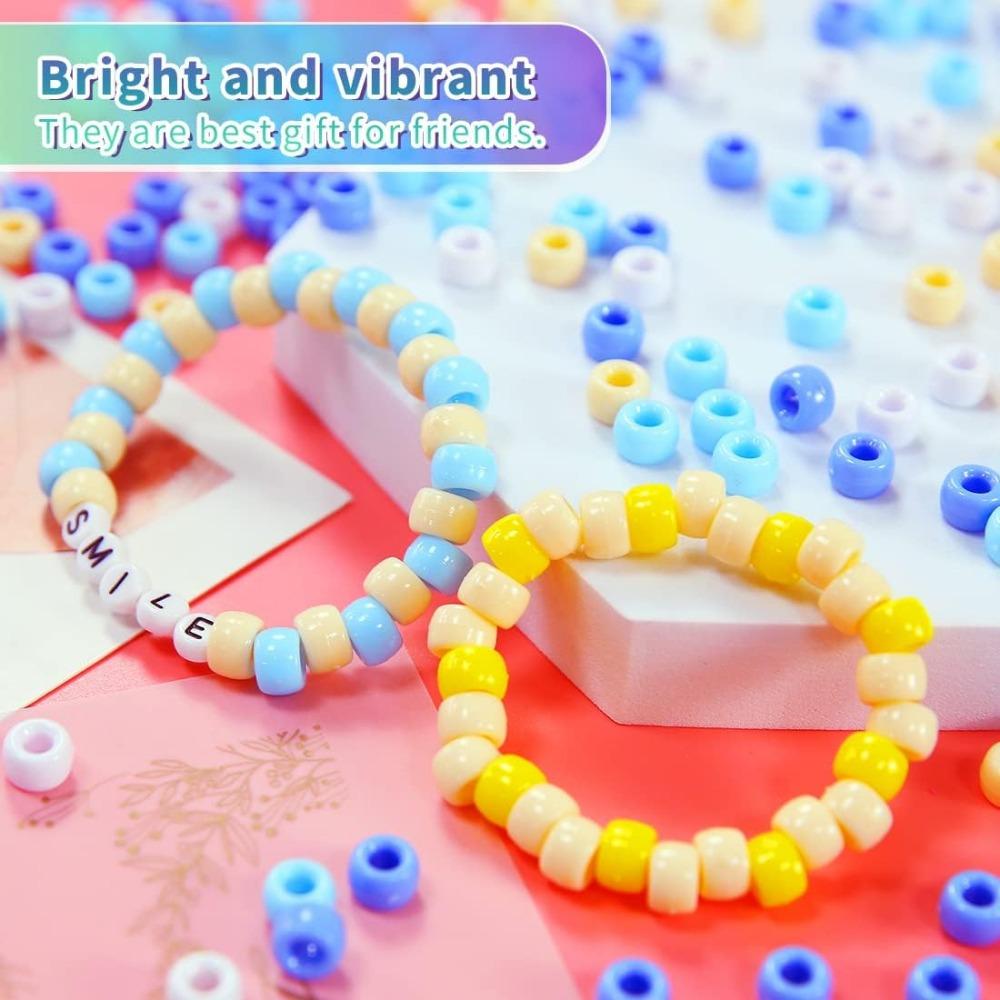 30/50/100g 9 * 6mm Sweet Macaron Color Acrylic Cylindrical Bead DIY Bracelet Necklace Foot Chain Phone Chain Bead Small Bucket Bead Accessories