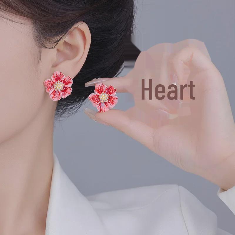 Kolczyki Ankola Red Flower 2024: Niszowy luksusowy styl gwiazd dla kobiet