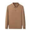 Polo Shirt Men'S Premium Long Sleeve Business Casual Men'S Small Waffle Stretch T-Shirt