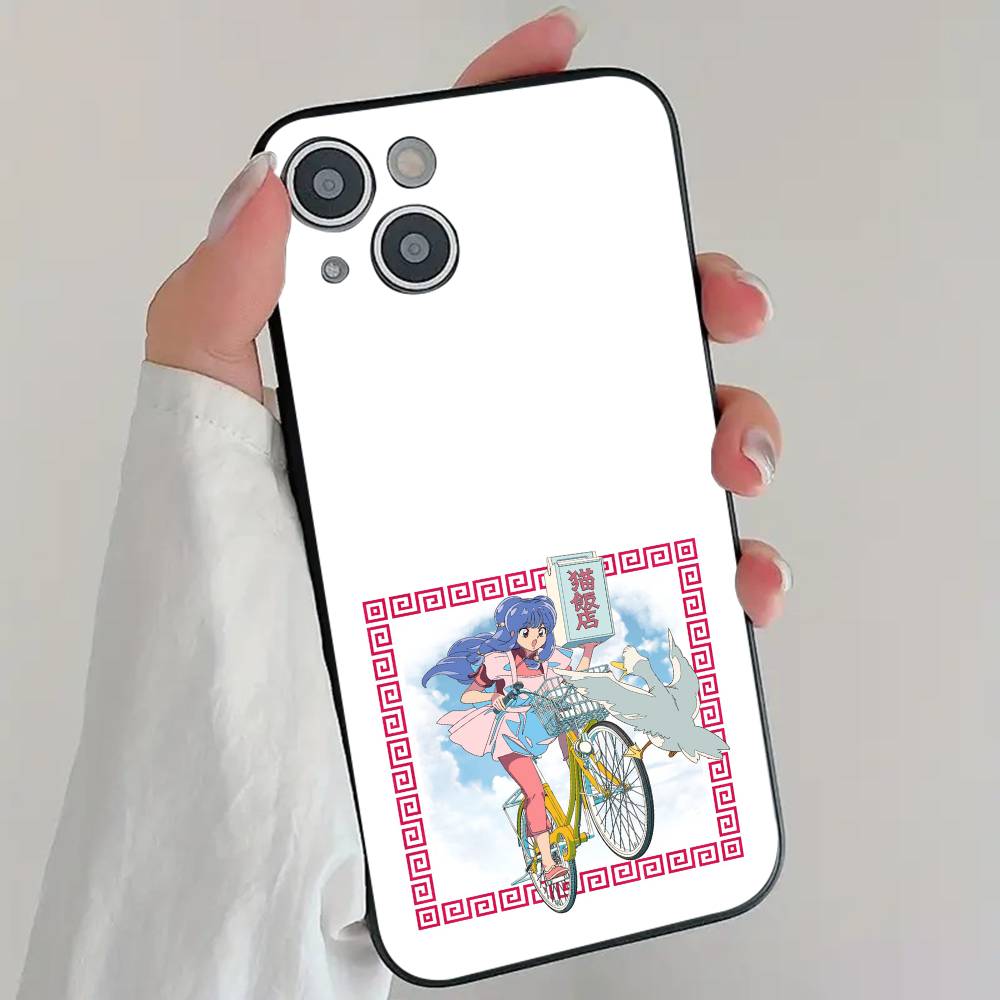 Kawaii S-Shampoo Funny Anime R-Ranma 1 2 Phone Case Cool Black Silicone Soft For IPhone 16 15 14 13 12 11 X XR Plus Pro Max Plus